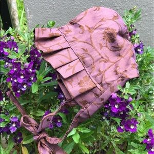 Baby bonnet quill vintage flower purple